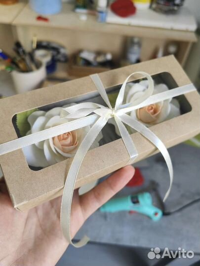 Резиночки для волос ручной работы с розами