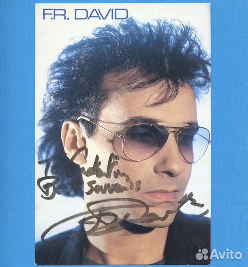 Автограф F.R.David Оригинал Певец Ф.Р.Дэвид 1986 г