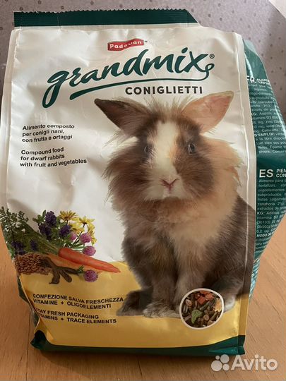 Корм для декоративных кроликов