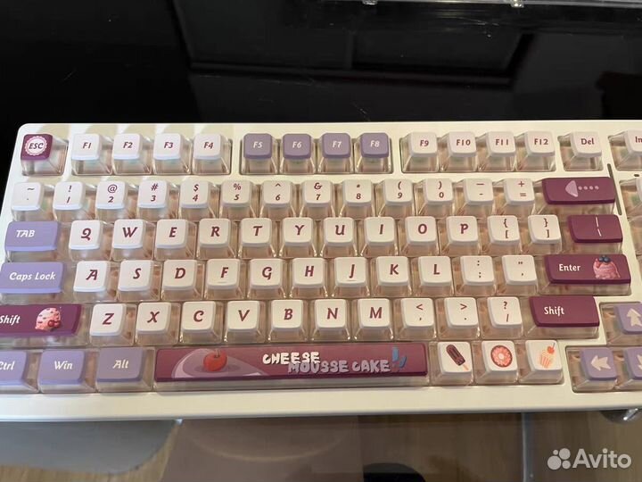 Кейкапы Akko PBT+PC Pudding Blueberry Purple (ASA)