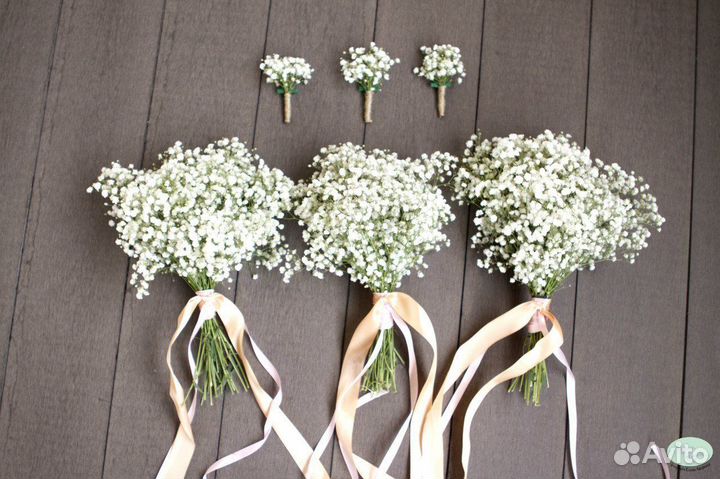 Свадебные букеты.Букет невесты из гипсофилы