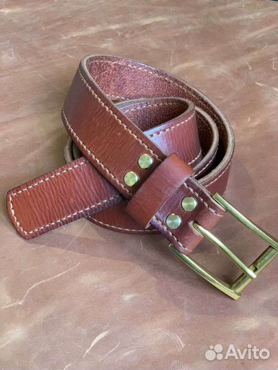 Мужской кожаный ремень ручной работы