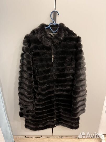 Шуба норка с кожей
