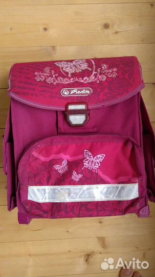 Рюкзак ранец школьный для девочек + сумка для смен