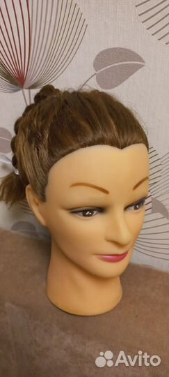Голова манекен с натуральными волосами