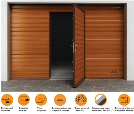 Ворота гаражные с калиткой 3200*3200