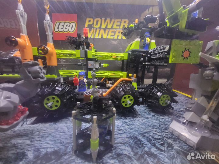 Lego power miners Большой бокс с подсветкой