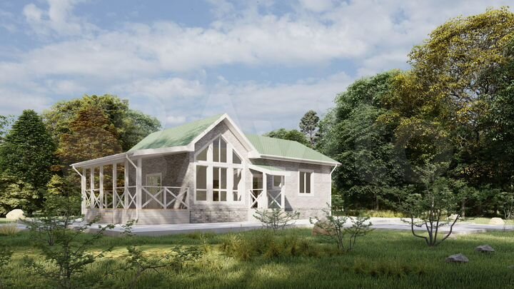 Дом 124,8 м² на участке 7 сот.