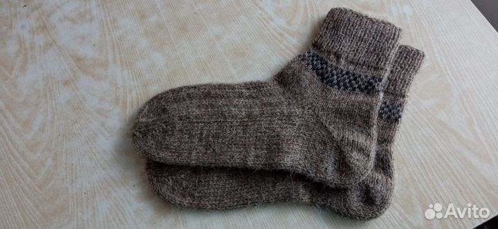 Носки шерстяные вязаные