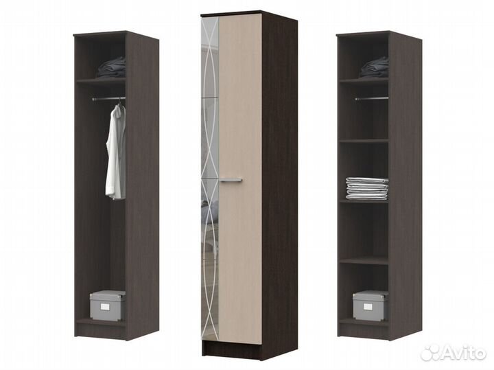 Шкаф пенал полки/штанга