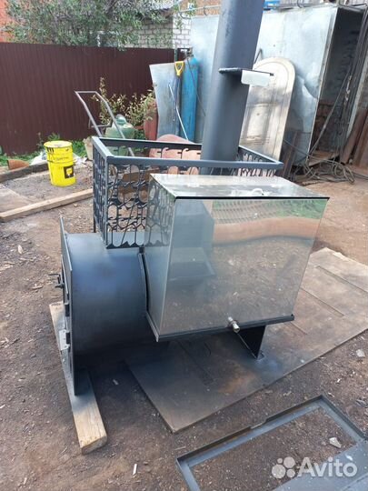 Печь для бани с баком