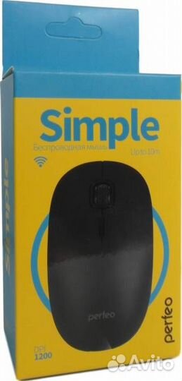 Мышь беспроводная Perfeo Simple 4 кн. DPI 1200, US