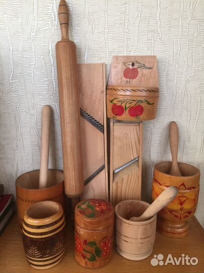 Шинковки,ступки,солонка,скалка(дерево СССР )