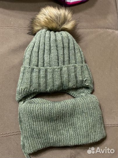 Шапка и снуд детский зима