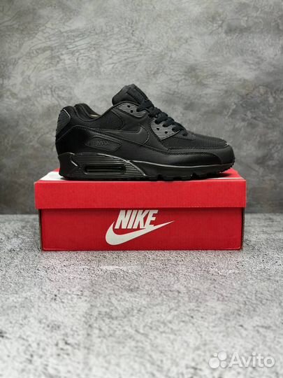 Кроссовки Nike Air Max 90 черные арт:348