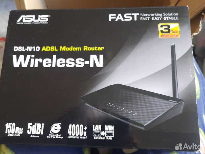 Роутер маршрутизатор Asus Wireless-N DSL-N10