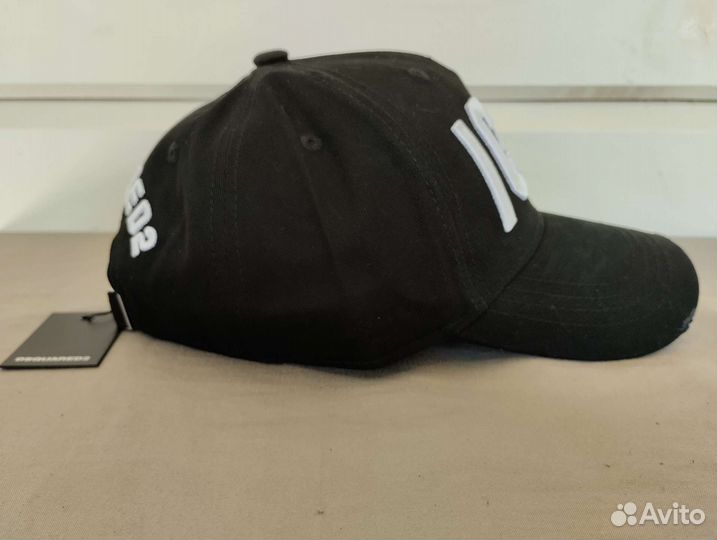 Бейсболка, кепка Icon Dsquared2, black and white