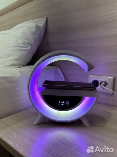 Светильник ночник беспроводная зарядка 6 в 1