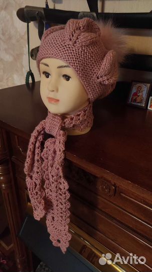 Шапочка -беретка для девочки