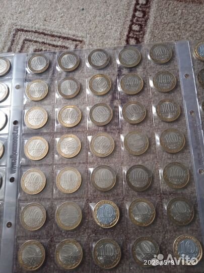 Коллекция биметалла 10 рублей 2000-2020г 105 штук