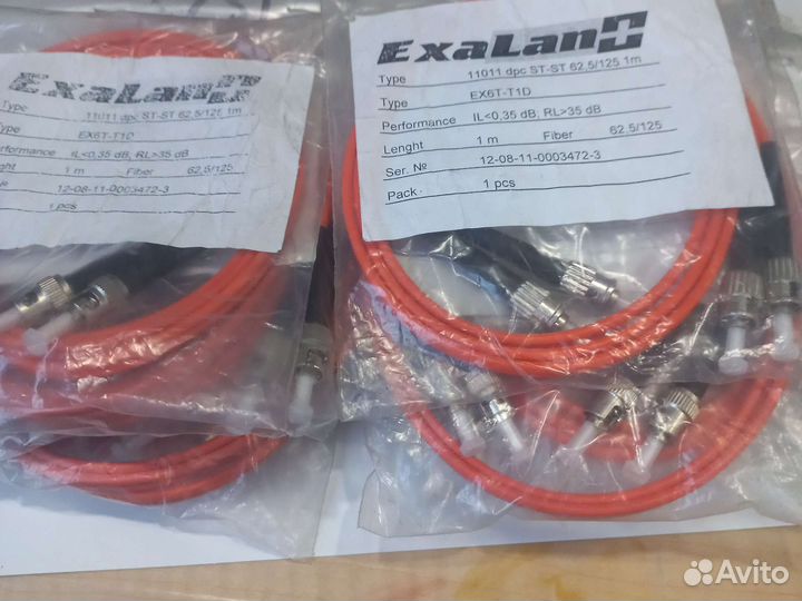 Коммутационный шнур sт-sт, 62.5/125, 1м, EX6T-T1D