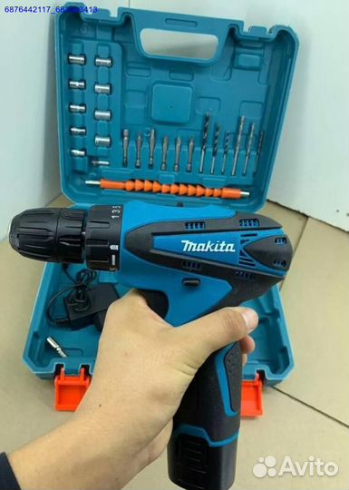 Шуруповерт makita 18v с набором (Арт.23179)