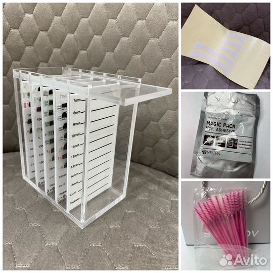 Материалы для наращивания ресниц/кушетка