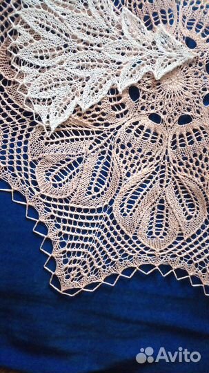 Салфетка Клевер, спицами