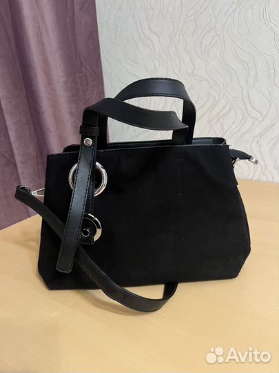 Сумка замшевая черная