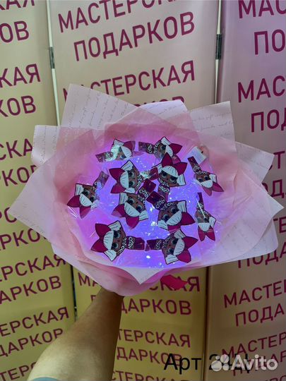 Светящиеся букеты из лол