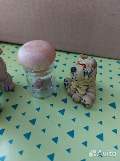 Фигурки шар-пей шарпей ручная работа