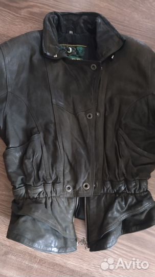 Кожаная куртка женская Турция на утеплителе S