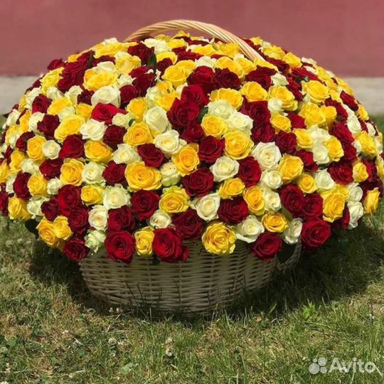 Корзина роз Большой букет роз