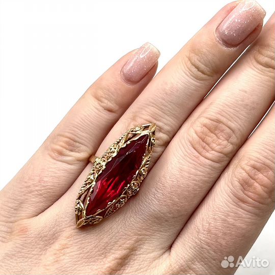 Золотое кольцо с рубином 583 СССР