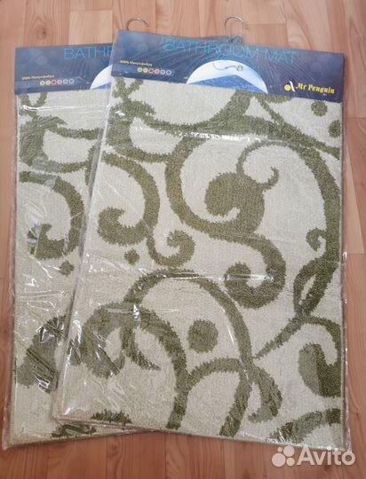 Коврики для ванной MR penguin Узоры зеленые