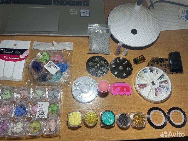 Все для маникюра набор, наклейки, шимеры