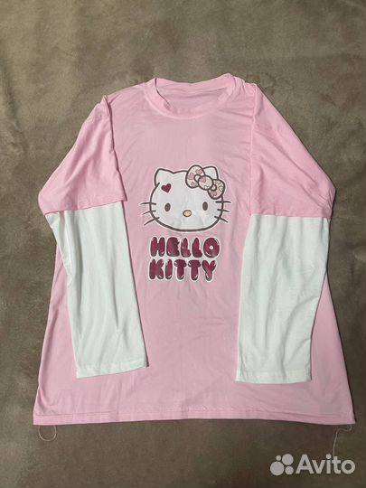 Лонгслив с hello kitty y2k