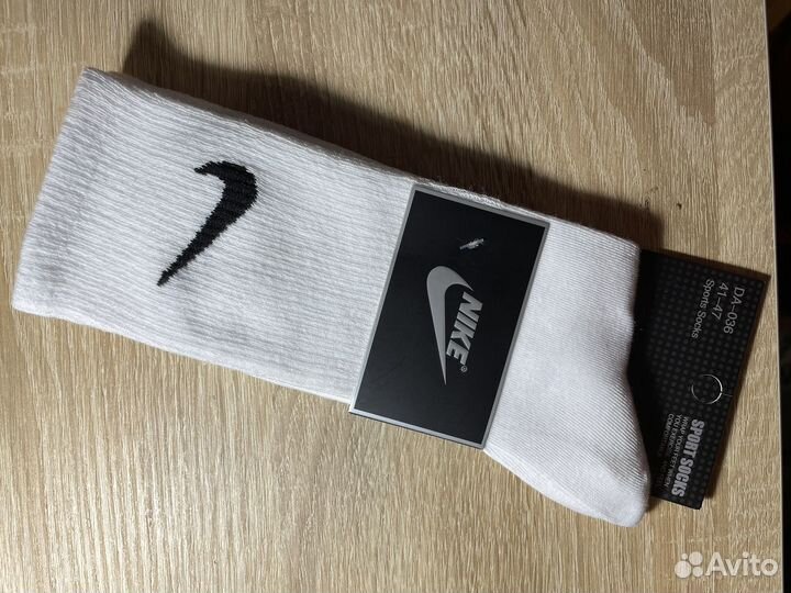 Носки nike высокие белые