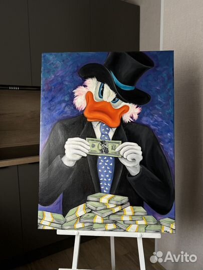 Картина маслом скрудж макдак