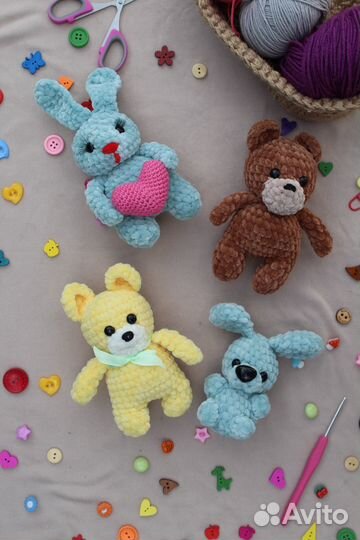 Мини зверушки ручной работы