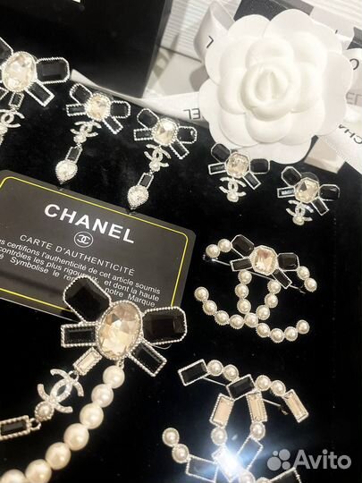 Серьги chanel брошь