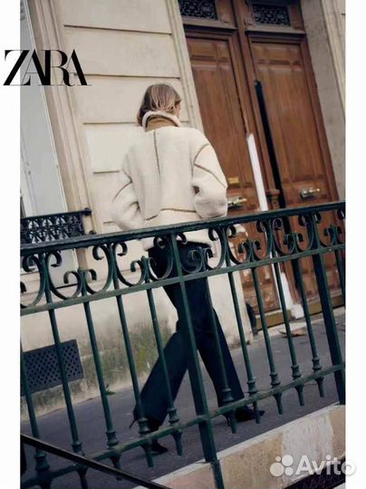 Дубленка Zara женская новая коллекция L