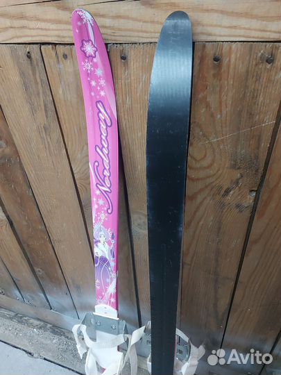 Лыжи для девочки, 100 см