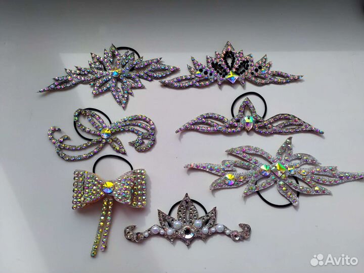 Украшение на пучок для художественной гимнастики