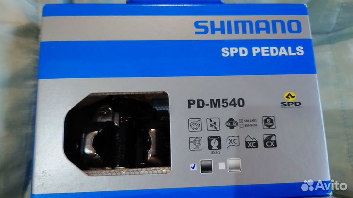 Педали Shimano PD-M540 Black с шипами