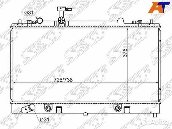 Радиатор mazda mazda6