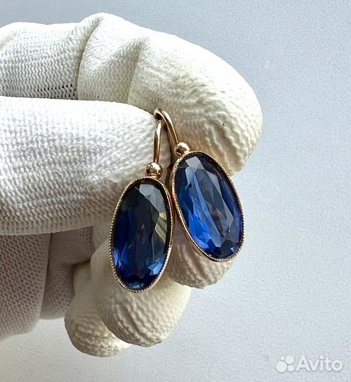 Золотые серьги 583 СССР звезда