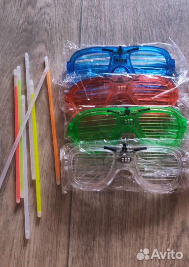 Очки, очки для тусовки, неоновые,светящиеся очки