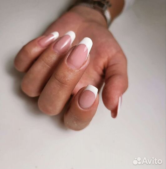Маникюр гель-лак наращивание ногтей