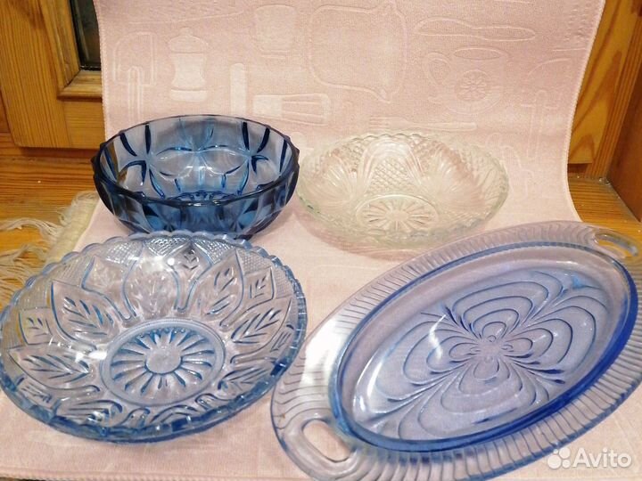 Посуда цветное стекло времен СССР